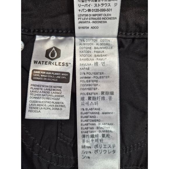 LEVI'S 711 Skinny 18 x 26 Minimalist Classic Style in Neutral Black - Picture 6 of 9